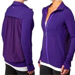 GUC- Lululemon Tadasana Mesh Back Jacket (Size 6) - Purple